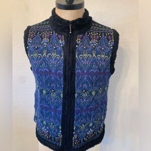 Icelandic Design lined zip-up vest Wool Blend